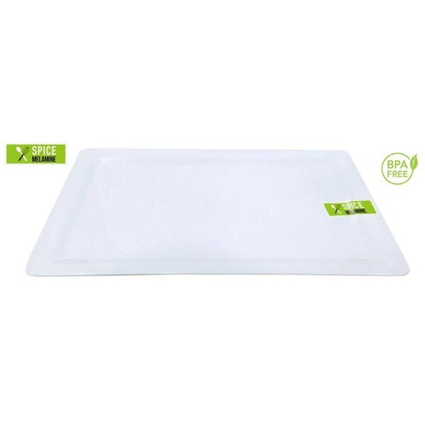 2 x Melamine Platter Rectangle Serving Tray Food Platter Wedding Party 48cm