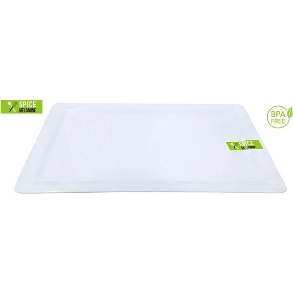 5 x Melamine Platter Rectangle Snack Serving Tray Wedding BBQ Party Event 48cm
