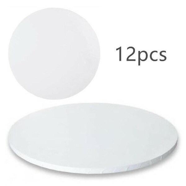 12x Thick Round Cake Board 9" Base White Boards Wedding Birthday 0.6CM Thickness