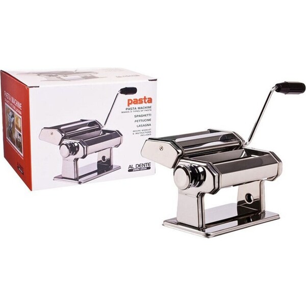 Al Dente Dough Roller Pasta/Spaghetti/Fettuccine Machine w/150mm Cutters/Clamp