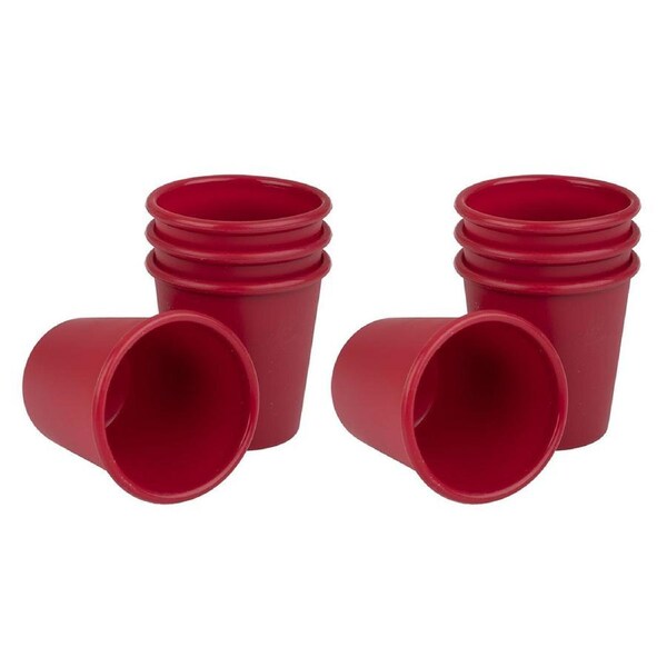 8x Daily Bake 120ml Silicone Dariole Baking Cup Dessert Mould Set Bakeware Red