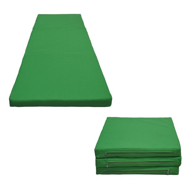 Folding Yoga Green Mat - Gymnastics Floor Exercise Gym Mat - 180Cm*60Cm*5Cm