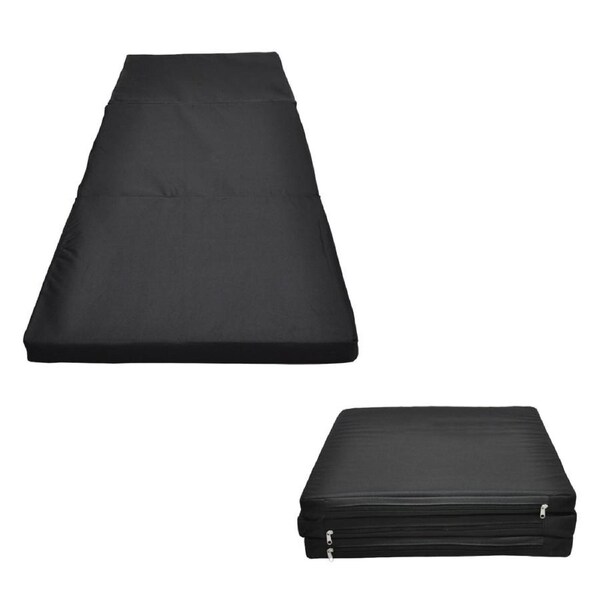 Folding Yoga Black Mat - Gymnastics Floor Exercise Gym Mat - 180cm*60cm*5cm