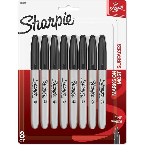 Sharpie Fine Point Permanent Marker 8 Pack - Black
