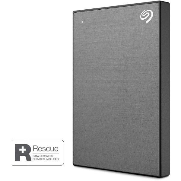 Seagate One Touch Portable Hard Drive With Rescue Data 1TB - Space Grey