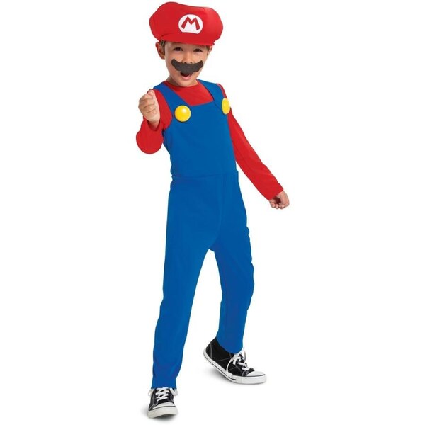 Super Mario Kids Fancy Costume, Size 7-8 - Blue
