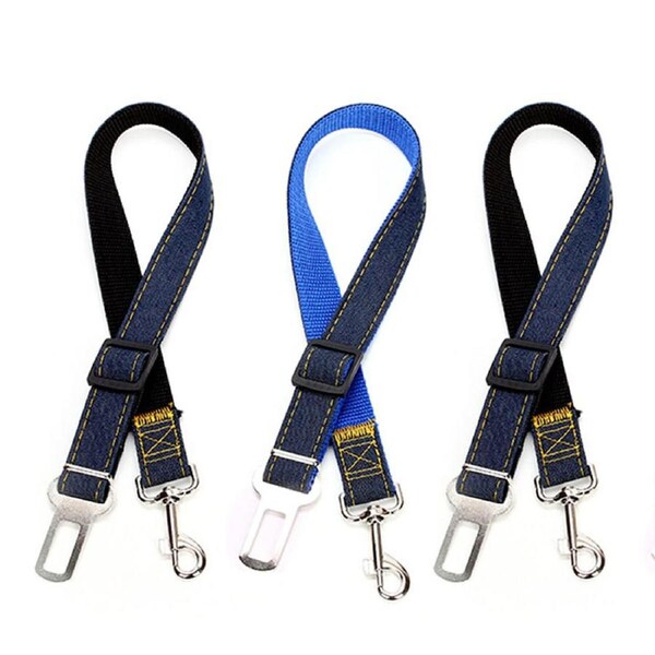 3 Pack Adjustable Dog Car Seat Belt Durable Comfortable Pet Safety Belt