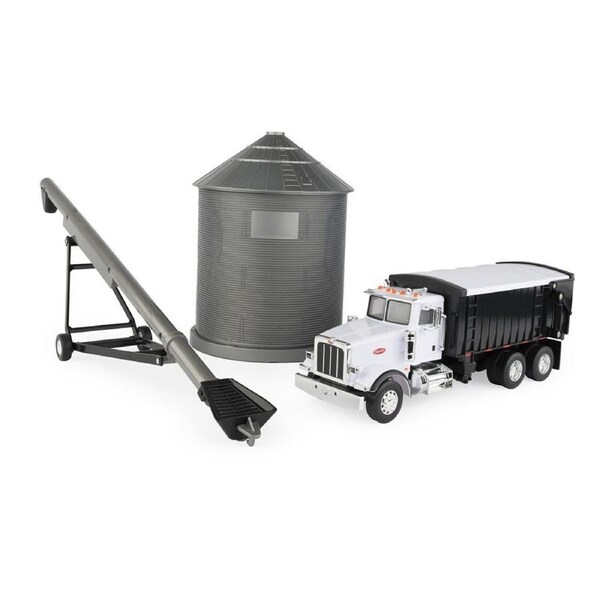 ERTL Big Farm Peterbilt Model 367 Straight Truck w/ Grain Box & Grain Bin 1:32 Scale - 46501