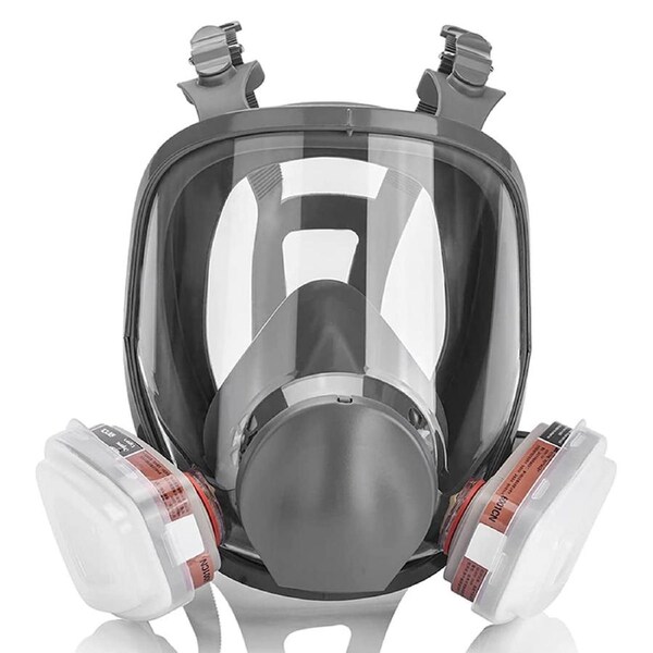 OZNALA 7 in 1 Gas Mask Reusable Full Face Chemical Spray Painting Respirator Vapour Safety 6800-Anti-fog Dust-proof for Painting Welding