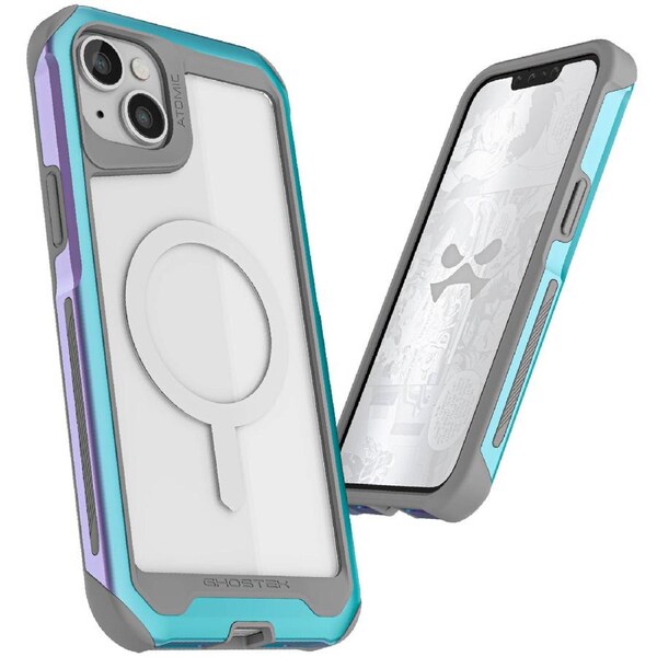 Ghostek iPhone 14 Atomic Slim Aluminum Bumper Case with Magsafe Prismatic