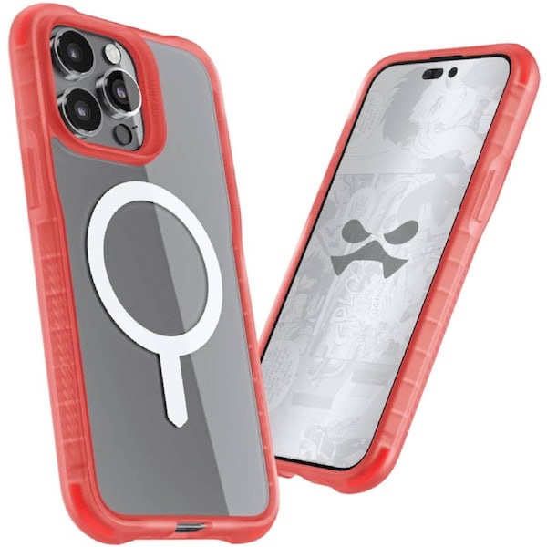 Ghostek iPhone 14 Pro Max Covert Series Crystal Clear Back Case With Magsafe Anti-Yellowing Pink