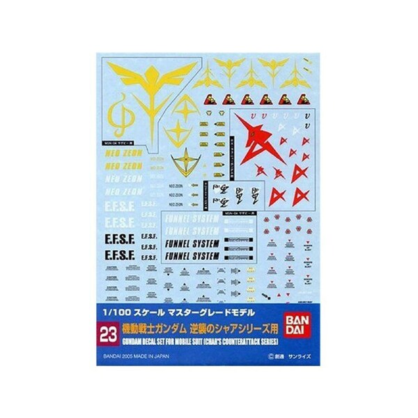 Bandai Gundam Decal 23 MG Multiuse - Char's Counterattack