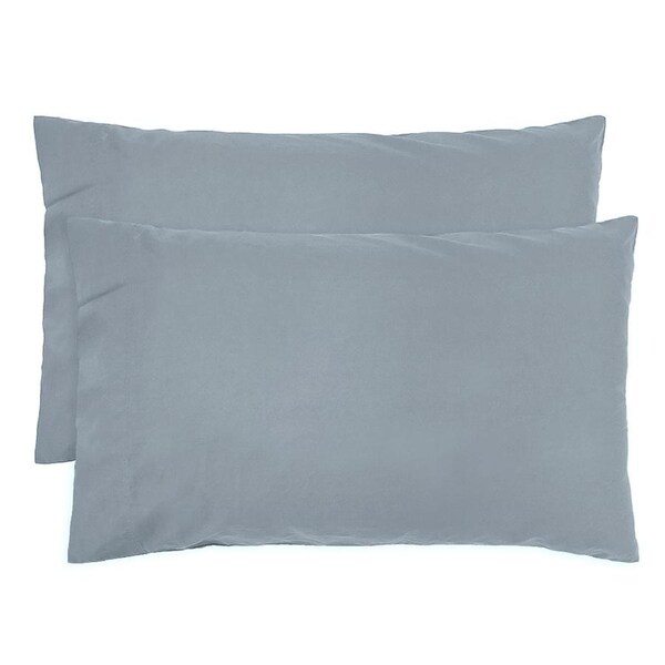 Std Temple Organic Cotton Pillowcase Pair Steel Blue