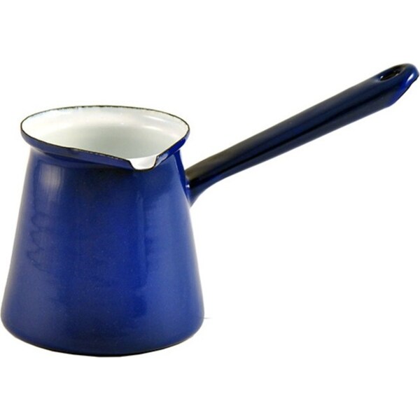 Urban Style 6cm Enamel 500ml Turkish Coffee Pot/Chai Latte Warmer w/ Handle Blue
