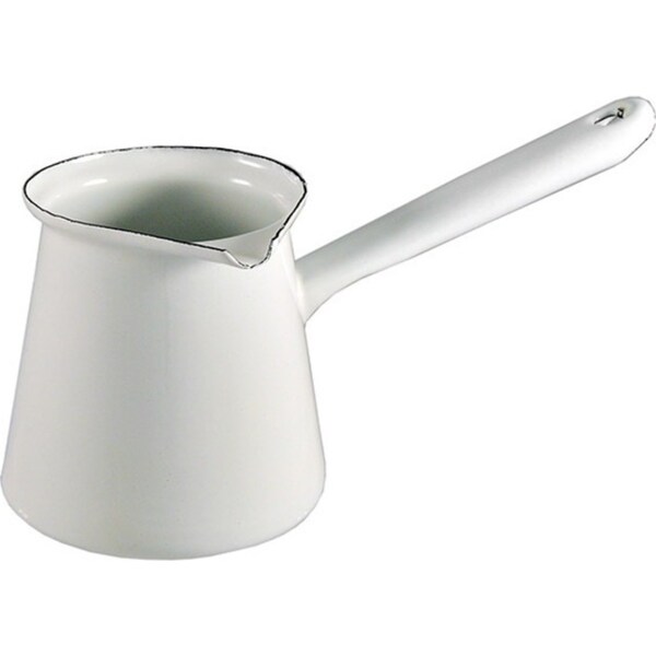 Urban Style 6cm Enamel 500ml Turkish Coffee Pot/Chai Latte Warmer w/Handle White