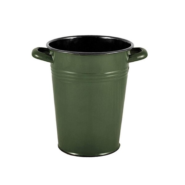 Urban Style Enamel 20cm Dutch Vase Flower/Plant Container Decor w/ Handles Green