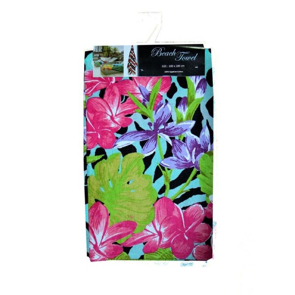 Better Homes and Gardens Extra Large Print Beach Towel-Floral Animal