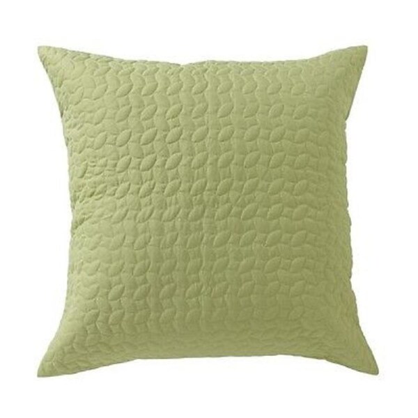 Bianca Vivid Coordinates Herbal Green Quilted European Pillowcase
