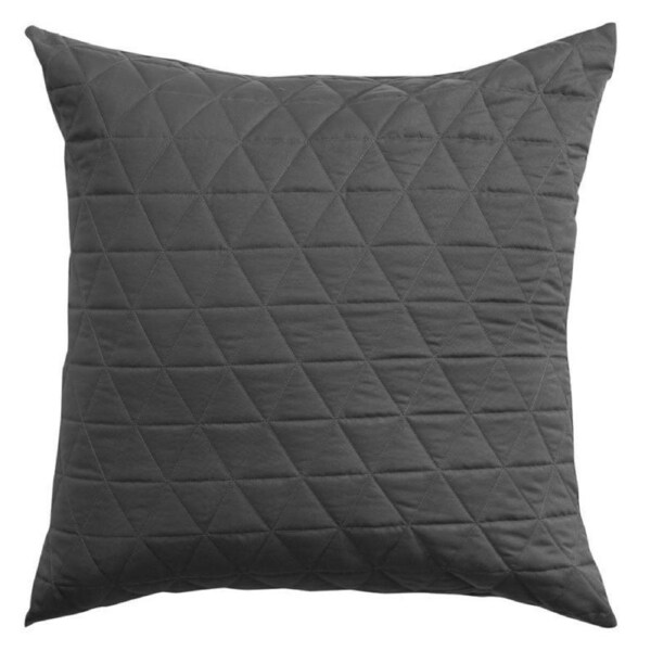 Bianca Vivid Coordinates Charcoal Quilted European Pillowcase