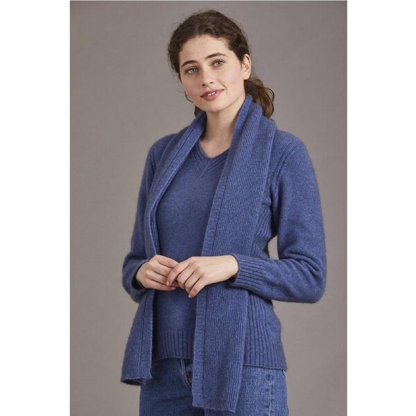 McDonald Possum Merino Fine Rib Scarf-Orchid