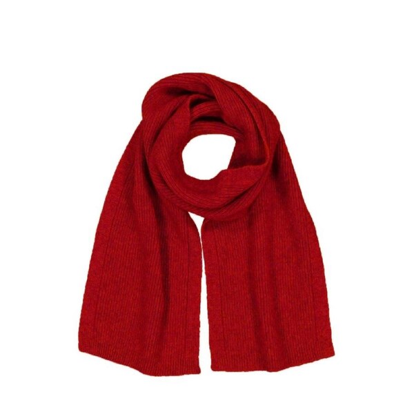 McDonald Possum Merino Fine Rib Scarf-Red
