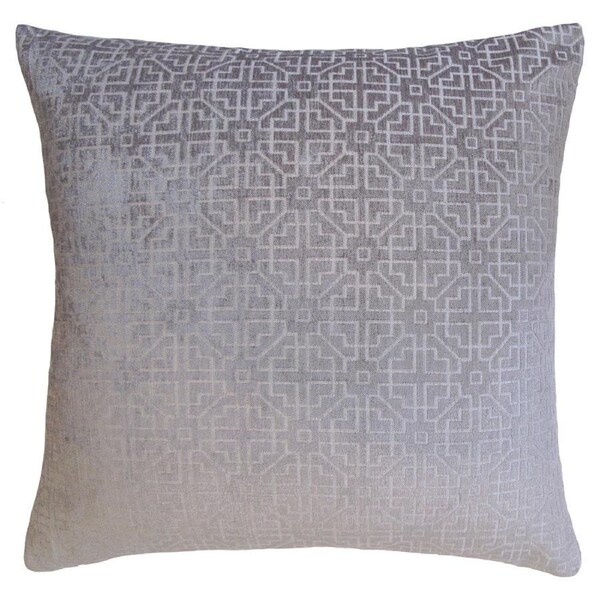 Zaab Park Avenue Silver Feather Filled Cushion 50x50cm