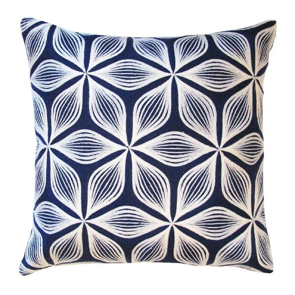 Zaab Cascade Navy Cushion 45x45cm