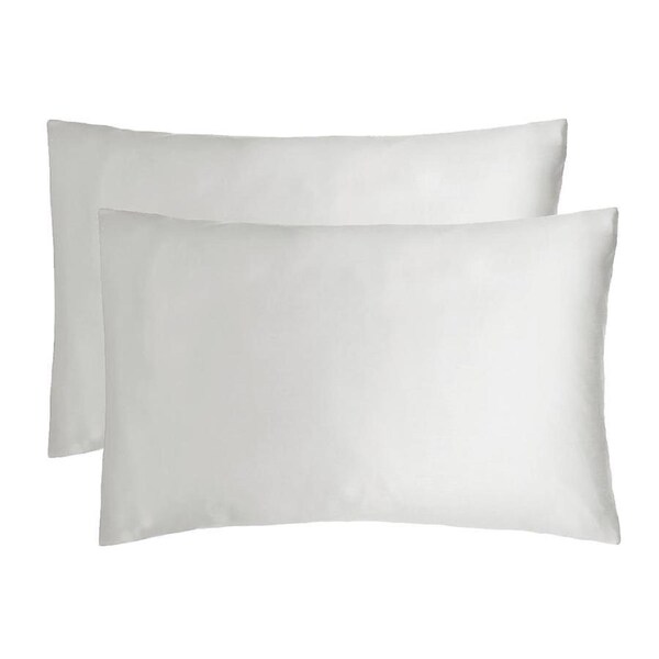 Bambury Bamboo Satin Pillowcase Pair-Silver