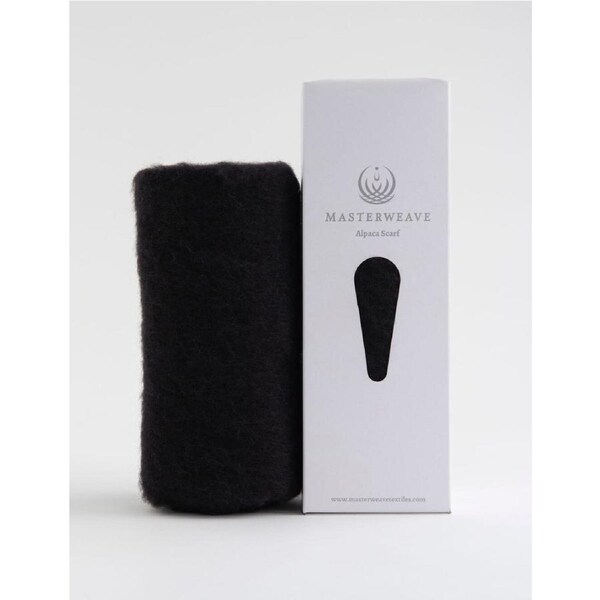 Masterweave Windermere Alpaca Scarf -Black