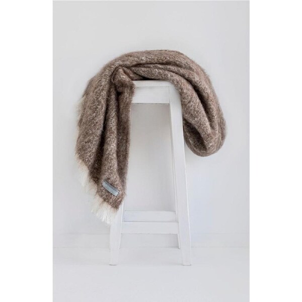 Masterweave Windermere Alpaca Throw Rug Blanket - Pumice