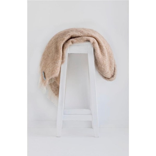 Masterweave Windermere Alpaca Throw Rug Blanket - Sand