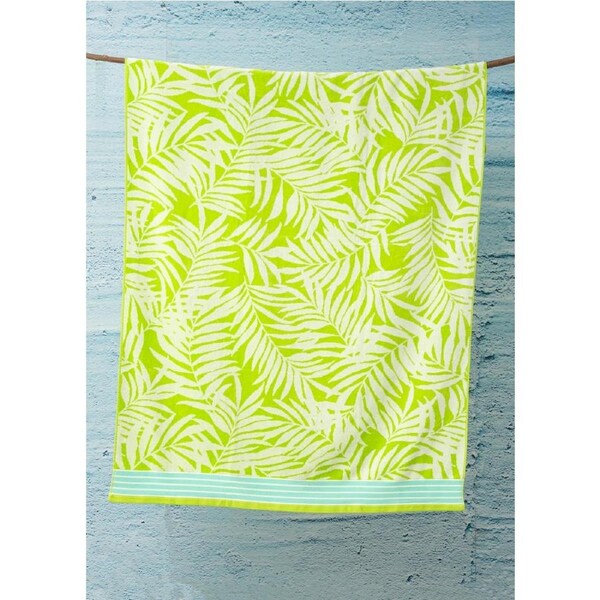 Renee Taylor Cotton Jacquard Velour Extra Large Beach Towel