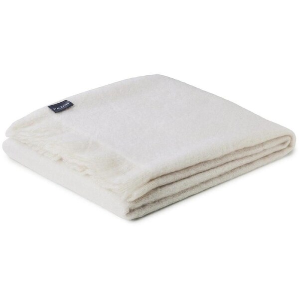 St Albans Mohair Throw Rug Blanket Powder