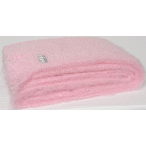 Masterweave Windermere Mohair Throw Rug-Candy Floss