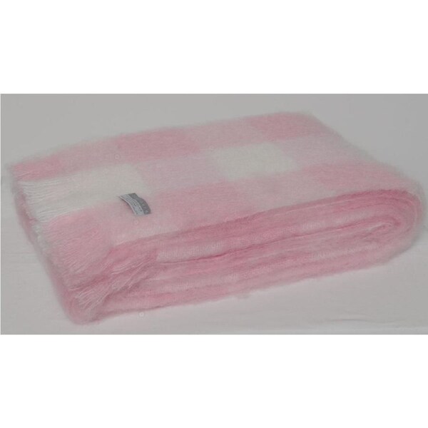 Masterweave Windermere Mohair Throw Rug Blanket - Candy Check