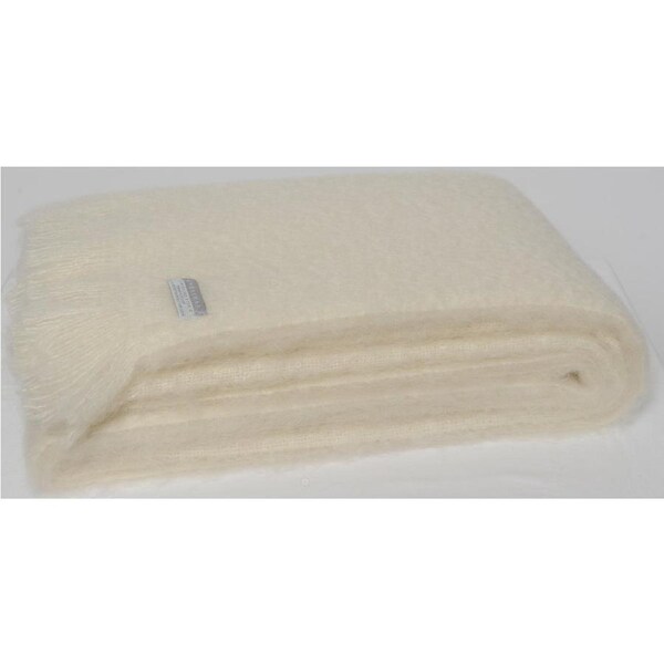 Masterweave Windermere Mohair Knee Wrap Throw Blanket-Dove
