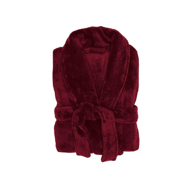 Bambury Microplush Super Soft Unisex Bathrobe Merlot-Large/Extra-Large