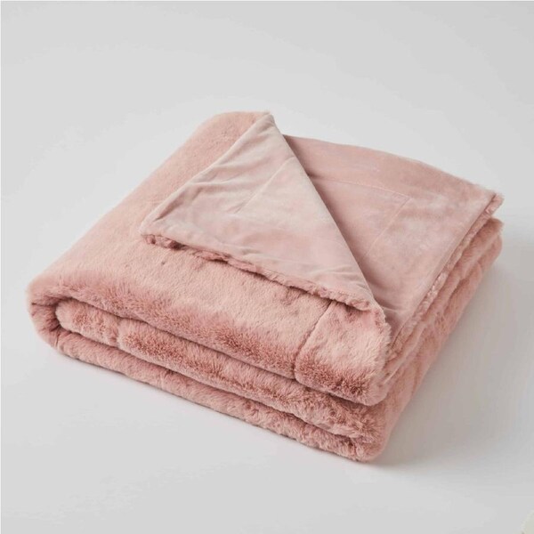 Inner Spirit Faux Super Soft Throw Fur Rug - Pink
