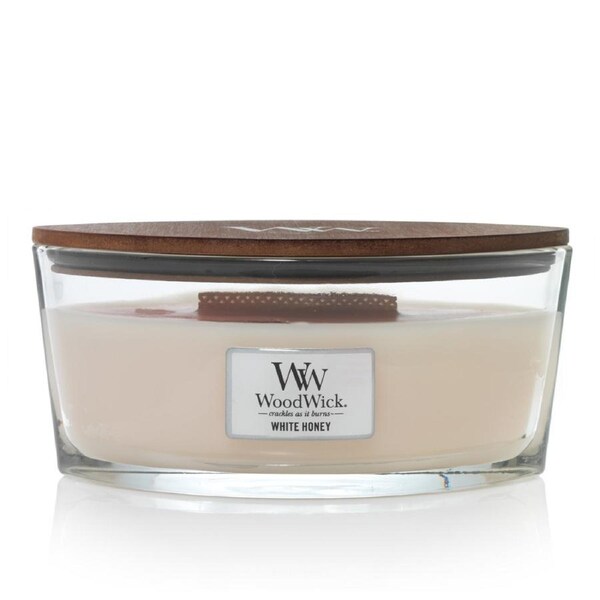 WoodWick White Honey Ellipse Scented Candle