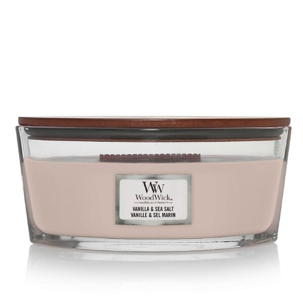 WoodWick Vanilla & Sea Salt Ellipse Scented Candle