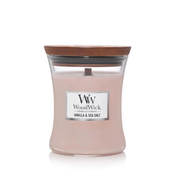 WoodWick Vanilla & Sea Salt Medium Scented Candle