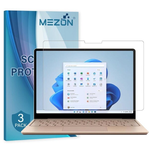 [3 Pack] MEZON Anti-Glare Matte Film Screen Protector for Microsoft Surface Laptop Go 2 (12.4") – Case and Surface Pen Friendly, Shock Absorption – FREE EXPRESS