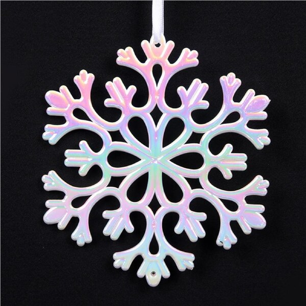 Snowflake White Iris Hanging 15cm