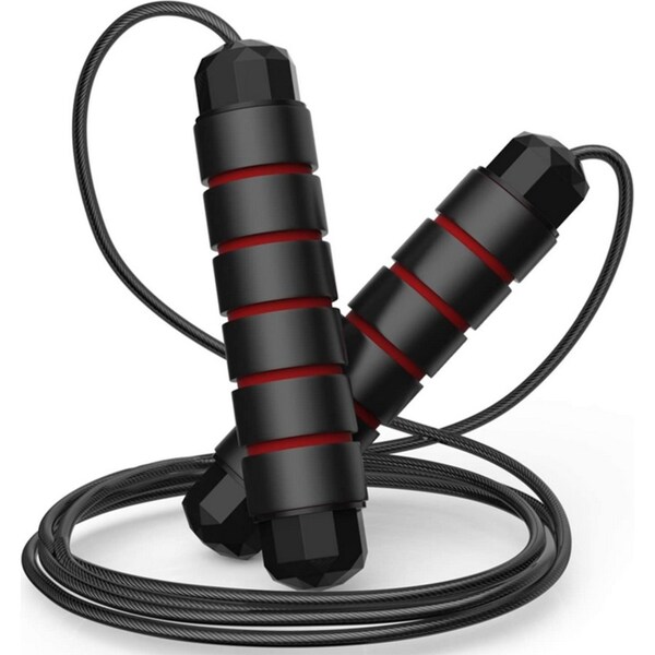 3M Adjustable Sports Jump Skipping Ropes-Black&Red