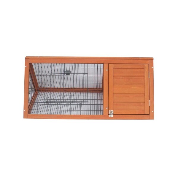 Little Buddies Wooden Triangle 2-Section Rabbit Animal Hutch - 98cm