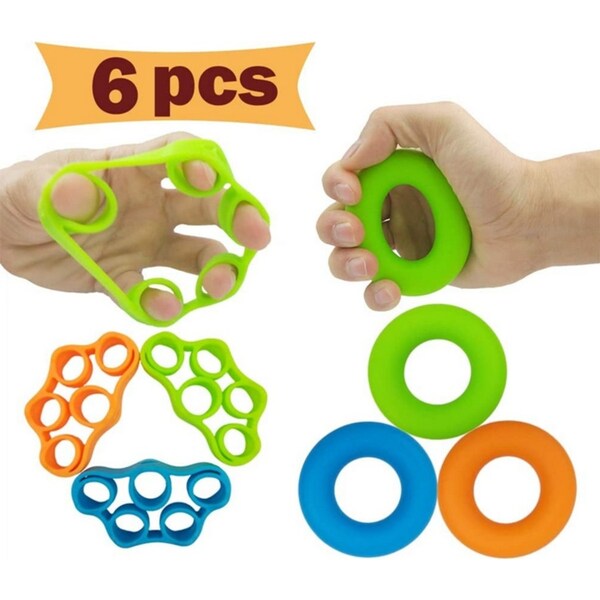 6 PCS Hand Grips Strengthener Finger Exerciser Strength Trainer