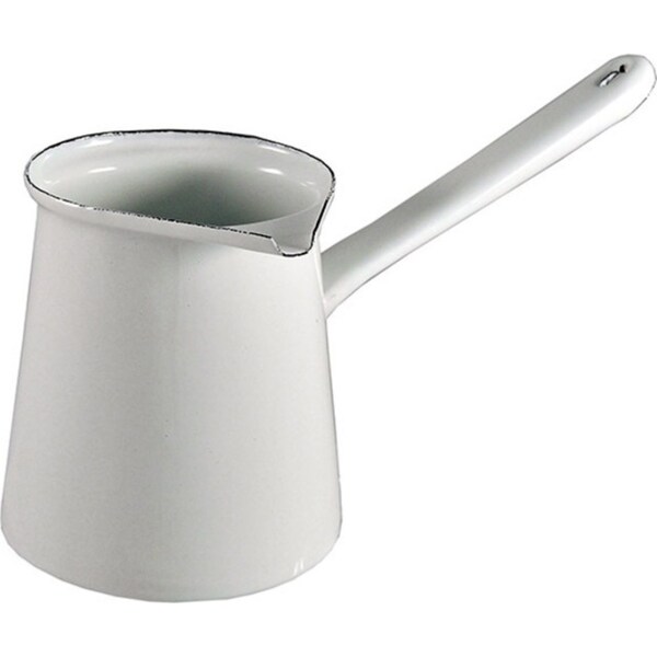 Urban Style 7cm Enamel 750ml Turkish Coffee Pot/Chai Latte Warmer w/Handle White