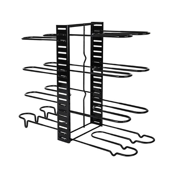 The Kitchen Galleria Adjustable 8 Tier Dual Side Pan/Pot Storage Rack 54.5cm BLK