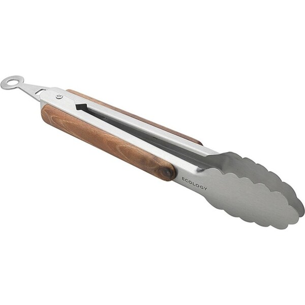 Ecology 23cm Acacia Tongs Wood/Stainless Steel Kitchen Utensil Food Serving SL