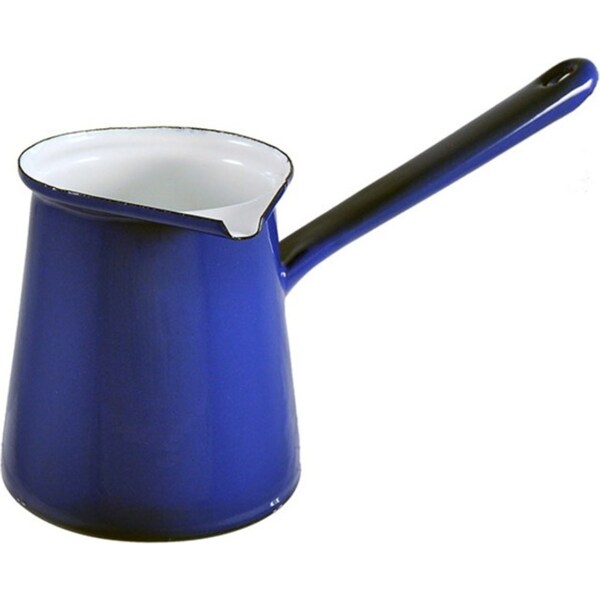 Urban Style 7cm Enamel 750ml Turkish Coffee Pot/Chai Latte Warmer w/ Handle Blue